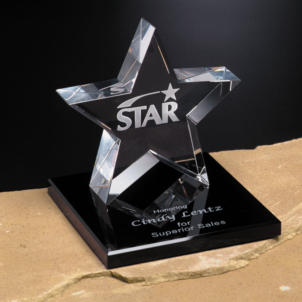 Tapered Star on Base 4" - Crystal D