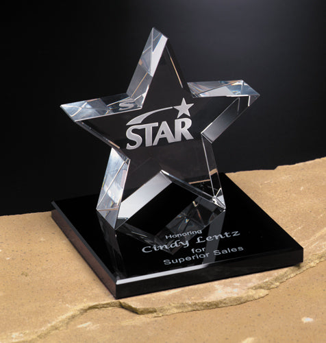 Tapered Star on Base 5" - Crystal D