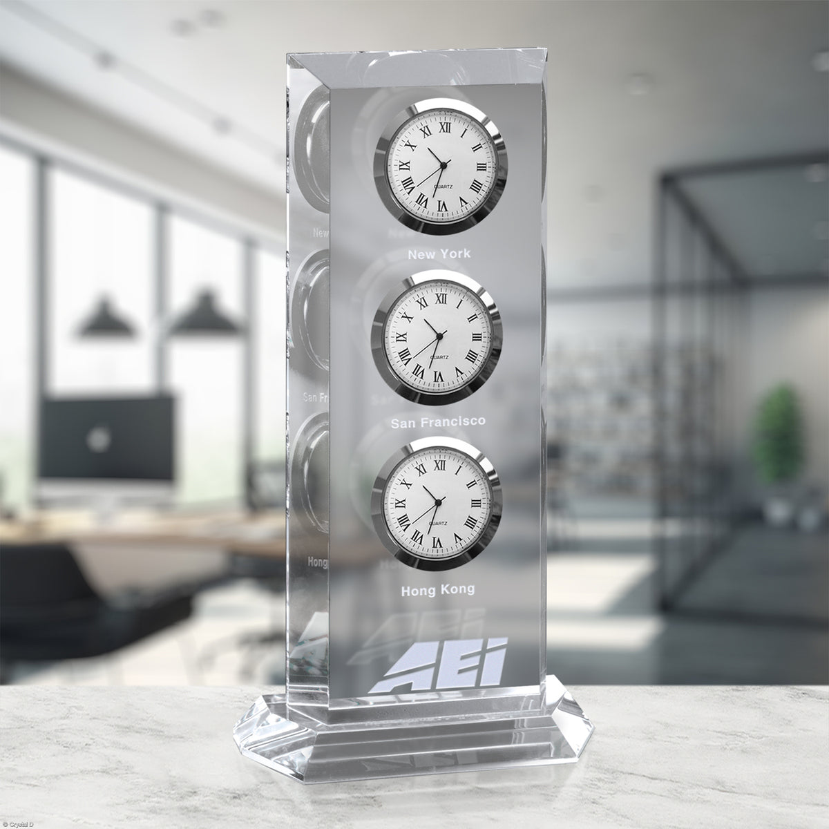 Trilogy Clock 9" - Crystal D