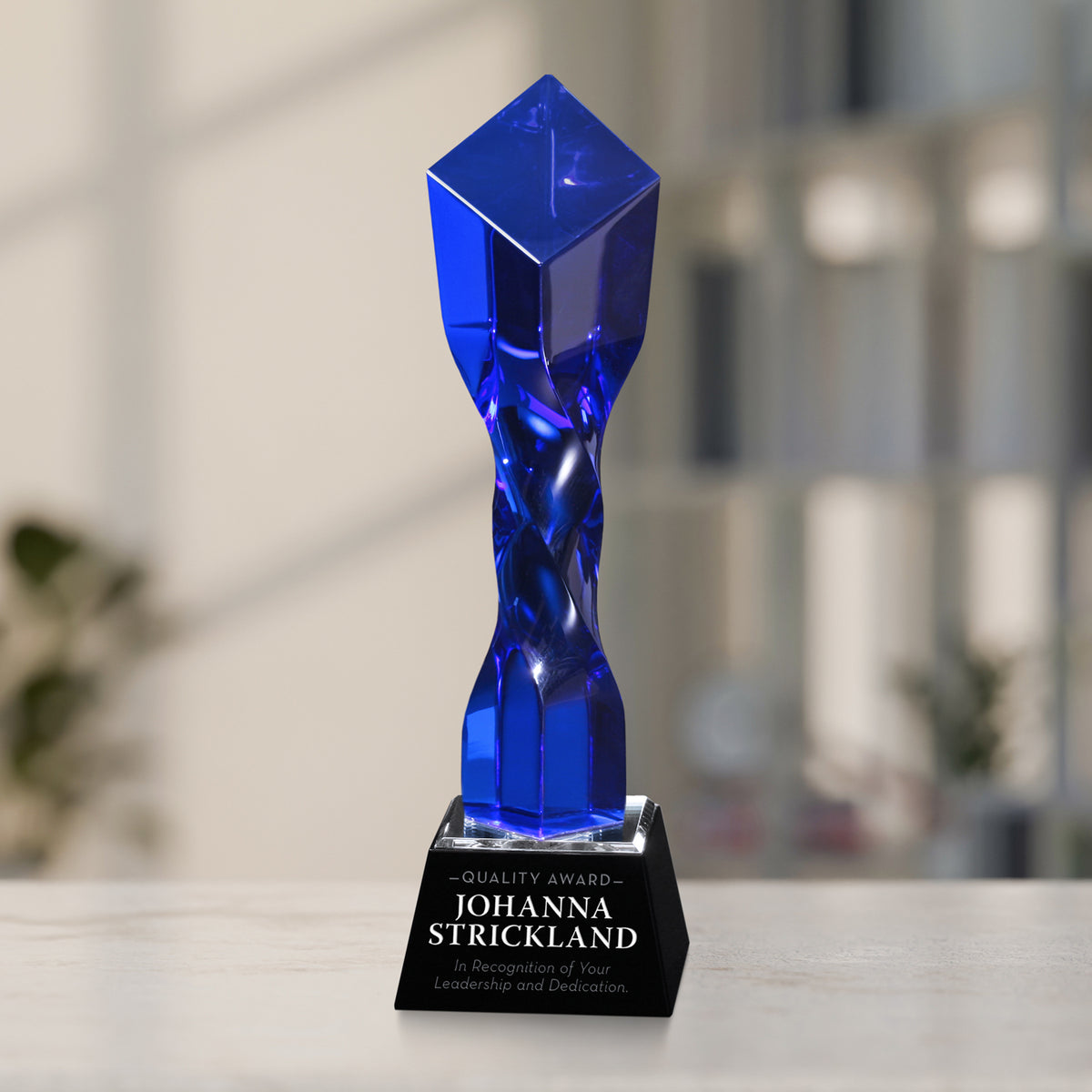 Twisted Diamond Indigo Award 11" - Crystal D