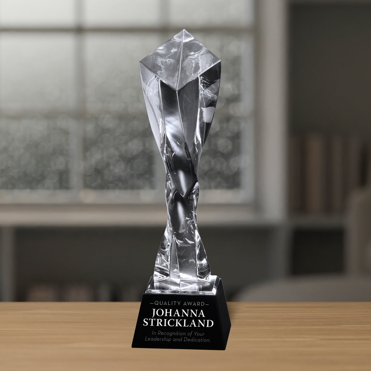 Twisted Diamond Optical Award 11" - Crystal D
