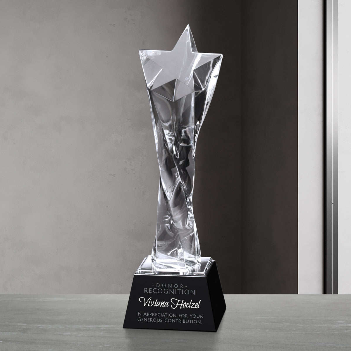Twisted Star Optical Award 11" - Crystal D