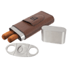 Laserable Leatherette Cigar Case with Cutter
