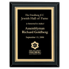 Black Mirror Glass Plaque with Gold Florentine Border