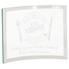 Beveled Jade Glass Crescent Award