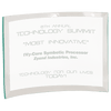Beveled Jade Glass Crescent Award
