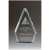 Crystal Flame Award with Blue Accent
