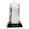 Crystal Star Column on Black Pedestal