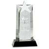 Crystal Star Column on Black Pedestal