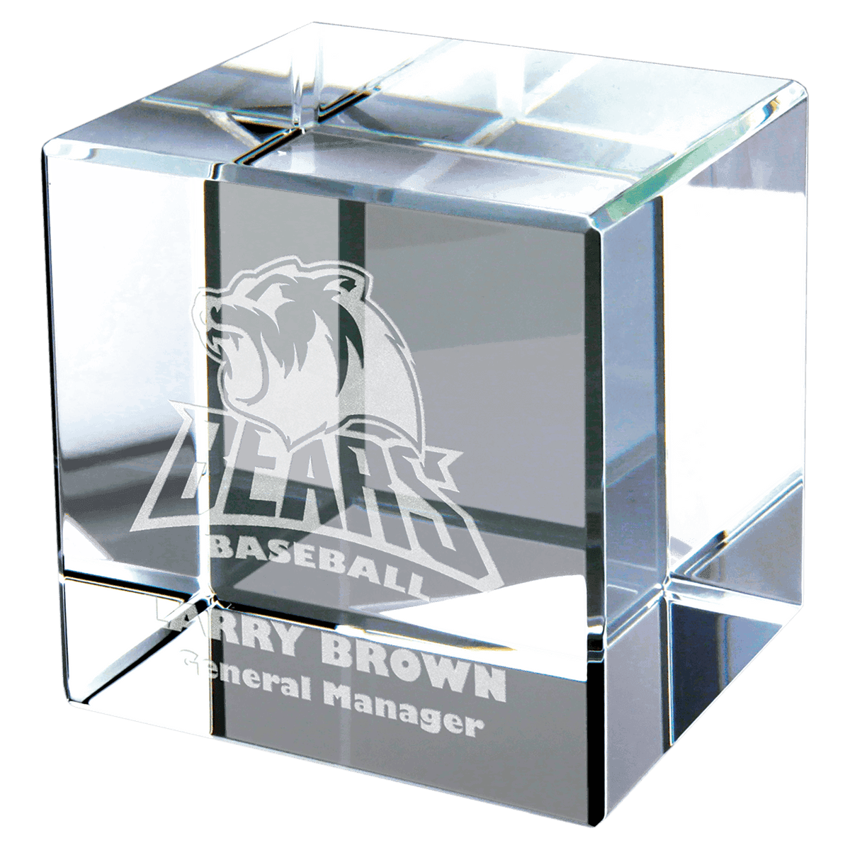 Crystal Cube Award — 2" x 2"