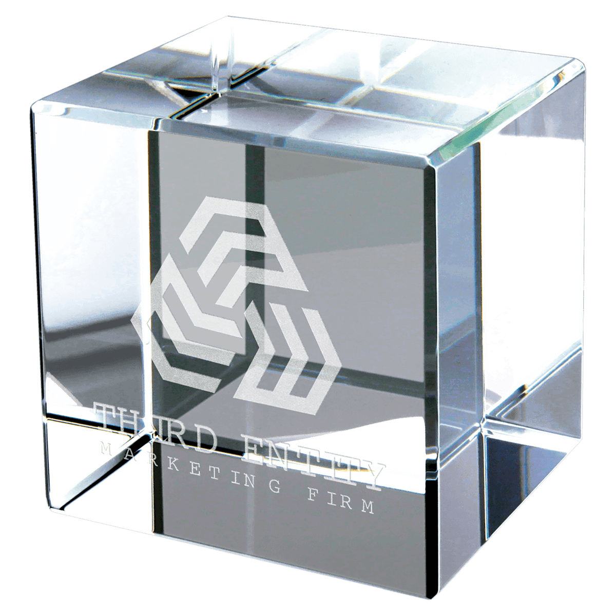 Crystal Cube Award — 2 1/2" x 2 1/2"
