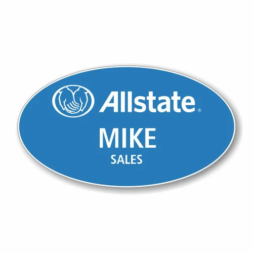 Allstate Blue Oval Name Badge