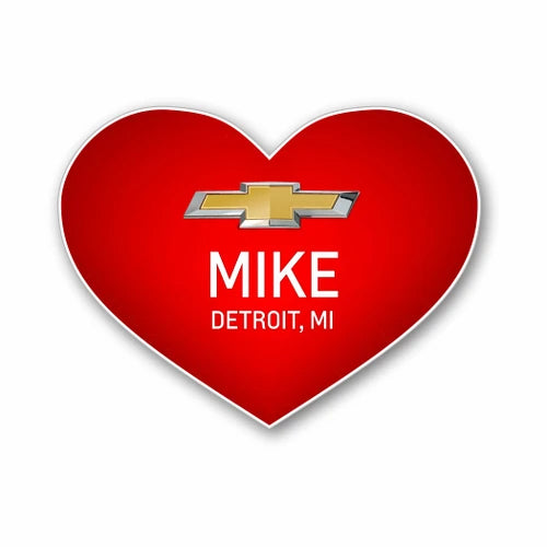 Valentine Heart Name Badge 004