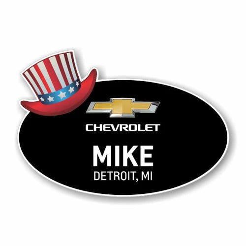 Uncle Sam Hat Name Badge
