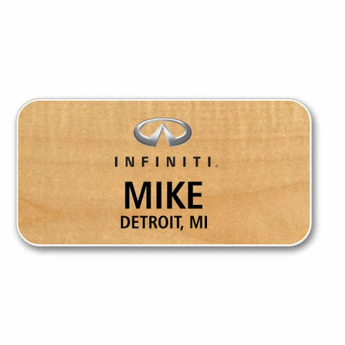 Infiniti Birch 3" x 1.50" Name Badge