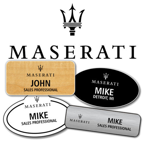 Maserati Name Badges (Old Logo)