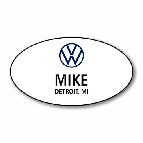 Volkswagen 2020 Logo White Oval Name Badge