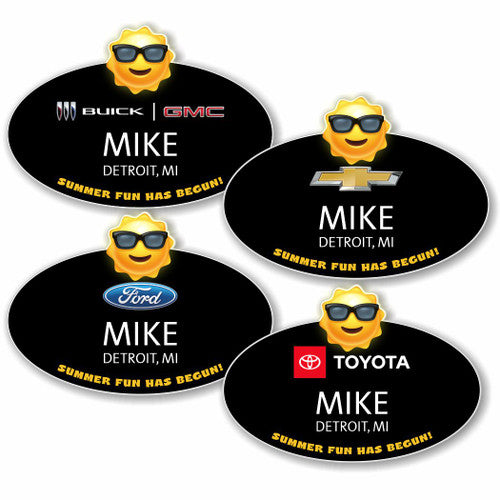 Summer Fun Oval Name Badge