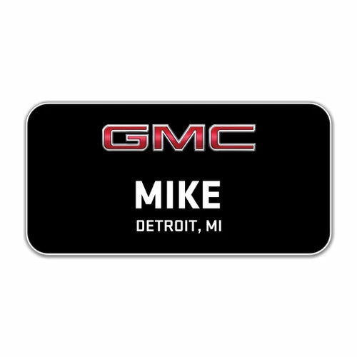 GMC Black 3" X 1.5" Name Badge