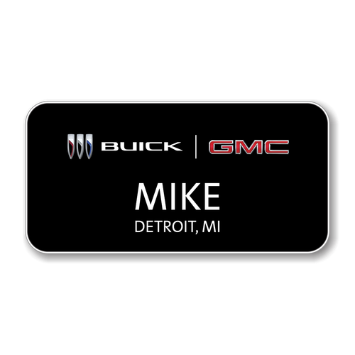 Buick GMC 2023 Black 3" x 1.5" Name Badge