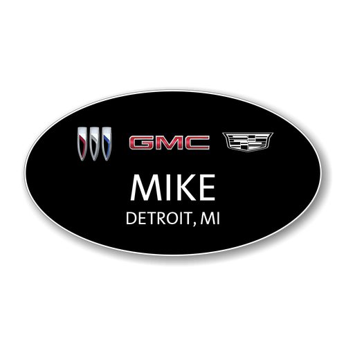 Buick GMC Cadillac 2023 Black Oval Name Badge