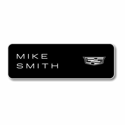 Cadillac Logo 2022 3" x 1" Black Name Badge
