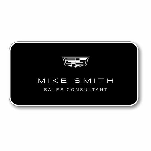 Cadillac Logo 2022 3" x 1.5" Black Name Badge