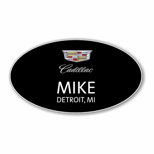 Cadillac Black Oval Name Badge