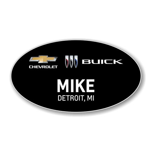Chevrolet Buick 2023 Black Oval Name Badge