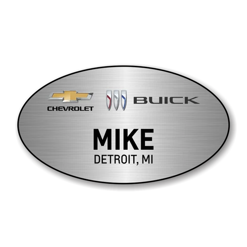 Chevrolet Buick 2023 Silver Oval Name Badge