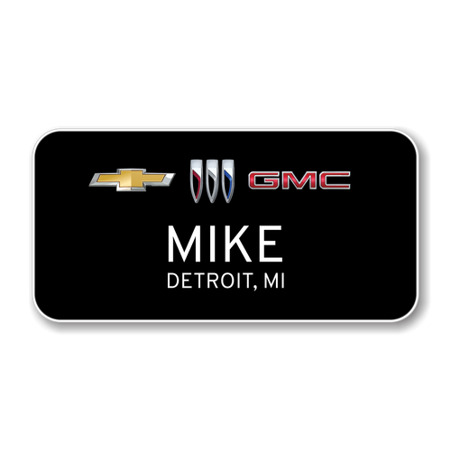 Chevrolet Buick GMC 2023 Black 3" x 1.5" Name Badge