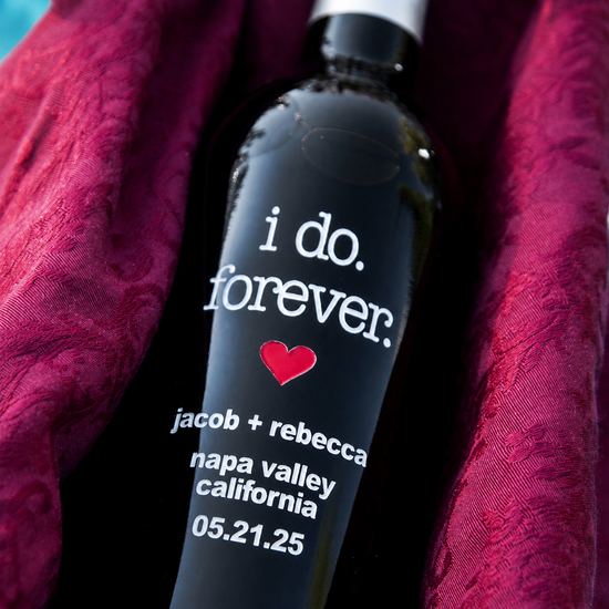 "I Do" — Engraved Wine Bottle