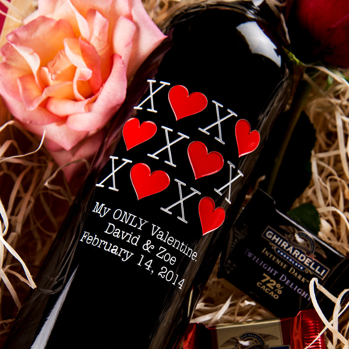 XOXO — Engraved Wine Bottle