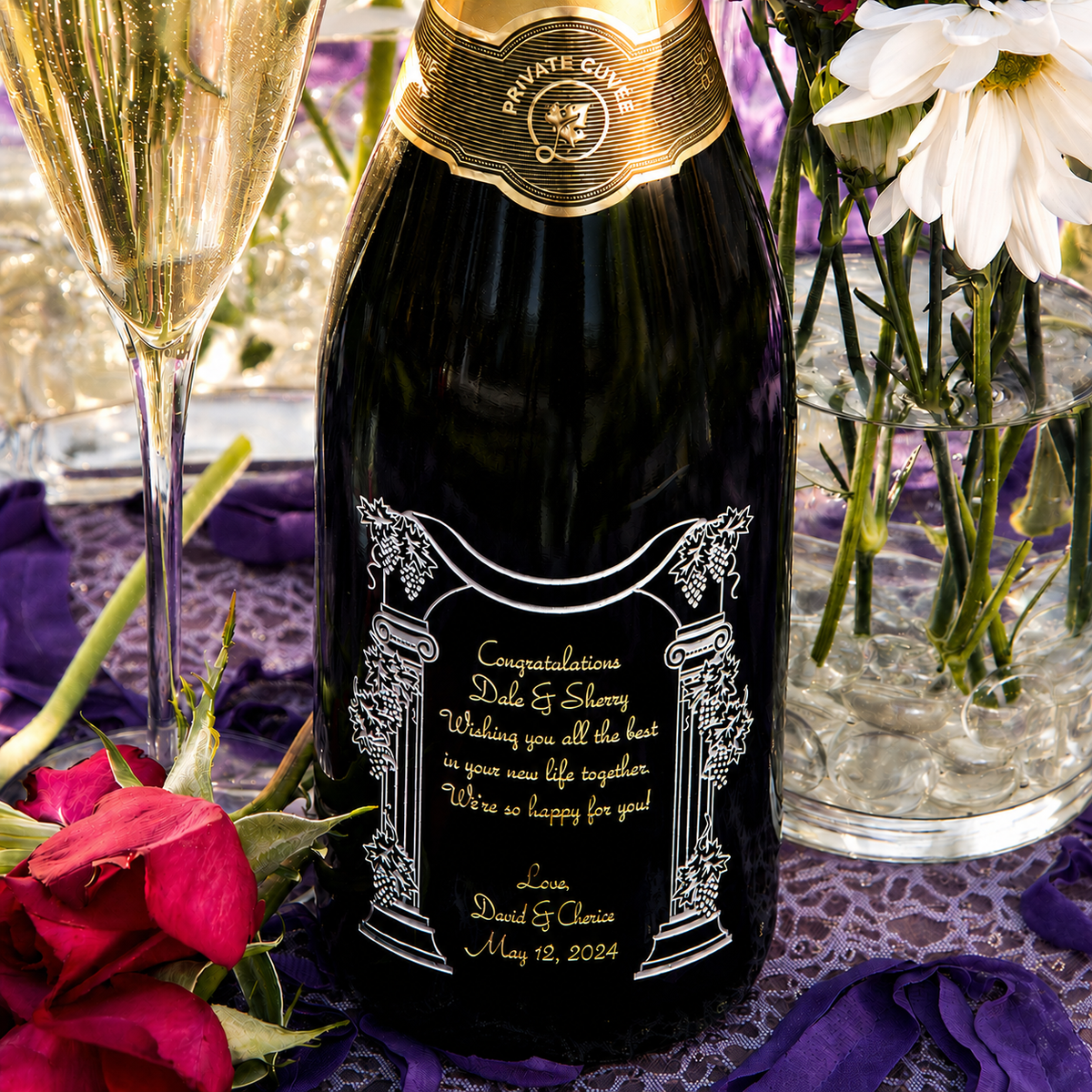Better Than Flowers! — Engraved Wine Bottle