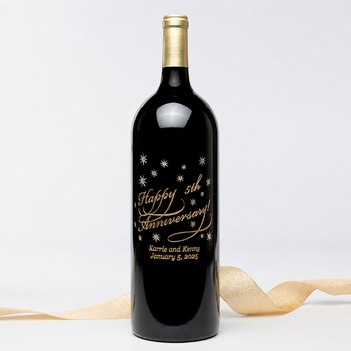 Classic Anniversary Big Bottle — Engraved Wine Bottle