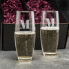 Monogram Circle — Engraved Wine Bottle