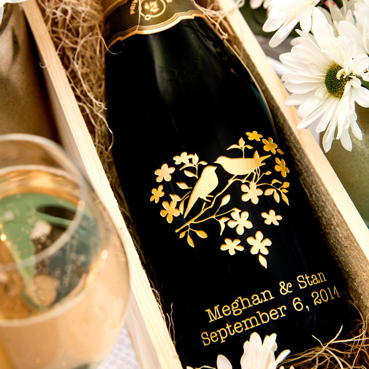 Doves in Heart — additional design or gift presentation example; final configuration confirmed in quote