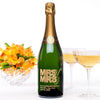 MRS. & MRS. — Engraved Wine Bottle