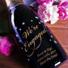 Classic We're Engaged — Engraved Wine Bottle