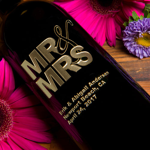 Mr. & Mrs. Big Bottle — Engraved Wine Bottle