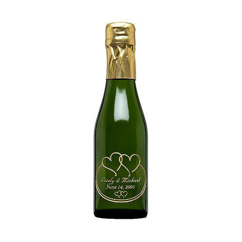 Interlocking Hearts Etched Favor Sets — engraved personalized design