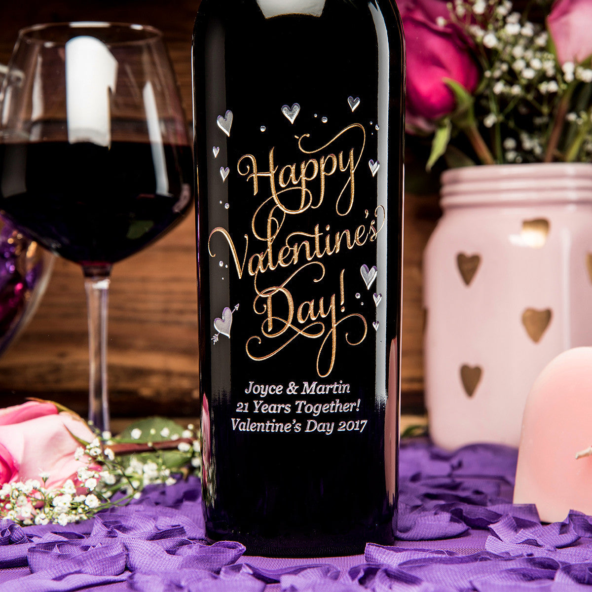 Joyful Valentine's Day — engraved personalized design