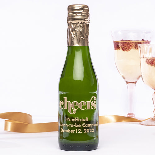 Eloquent Cheers Etched Favor Sets