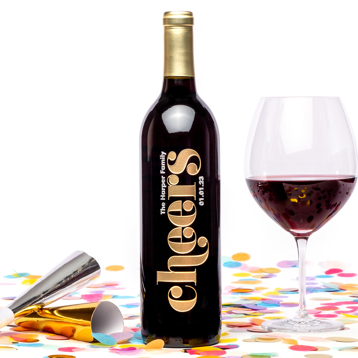 Eloquent Cheers — Engraved Wine Bottle