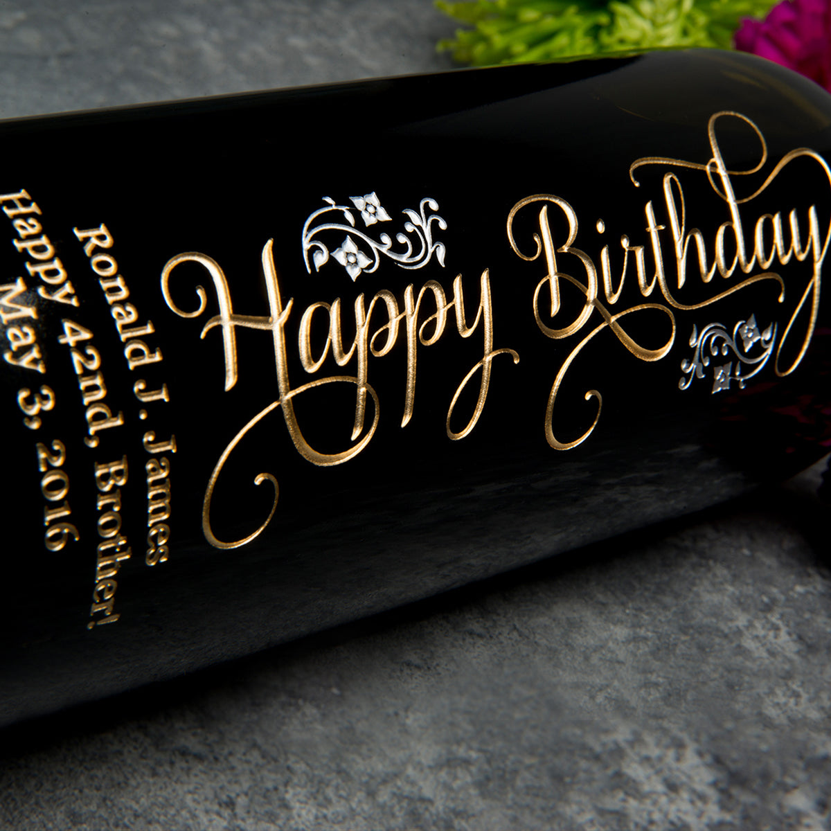 Joyful Happy Birthday — engraved personalized design
