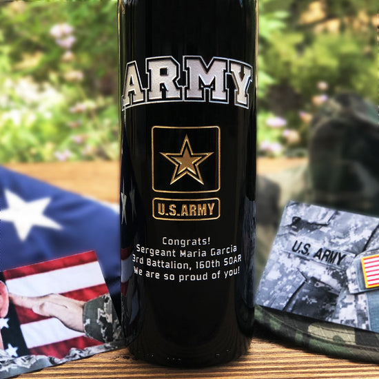 The Army — Engraved Wine Bottle