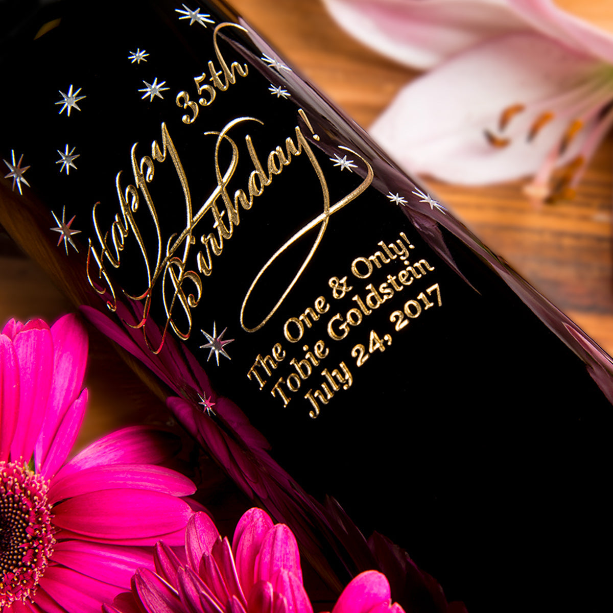 Classic Birthday Big Bottle — engraved personalized design