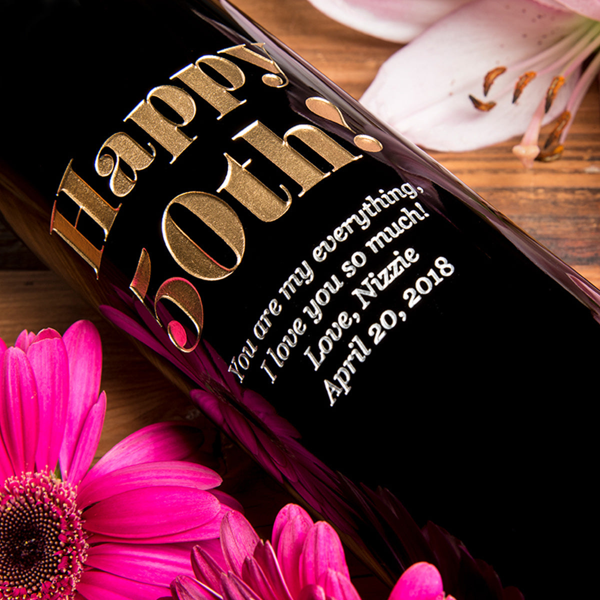 Eloquent Birthday Big Bottle — engraved personalized design
