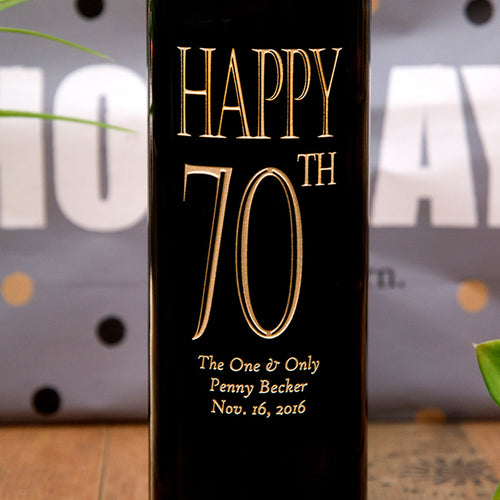 Traditional Birthday Big Bottle — Engraved Wine Bottle