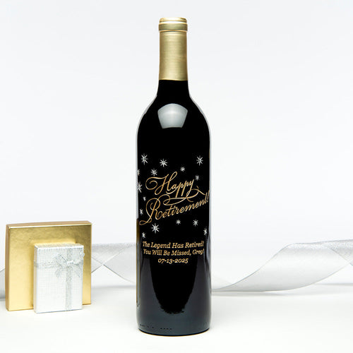 Classic Retirement — Engraved Wine Bottle